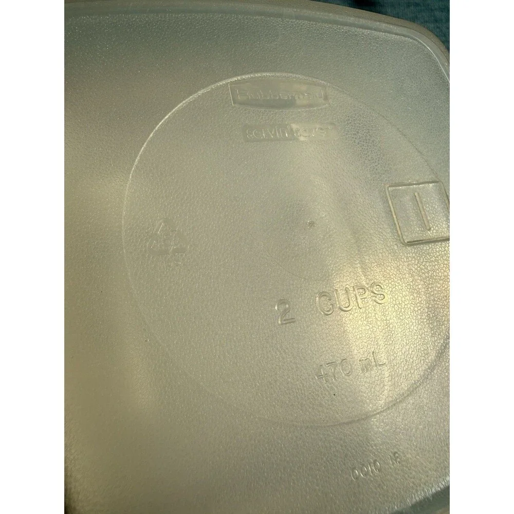 Vintage Rubbermaid Servin Saver #1 Container 2 Cup 0010 0018 White Lid Sandwich